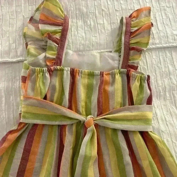 Bonnie Jean Girls Striped Romper Size 6. - Picture 2 of 7